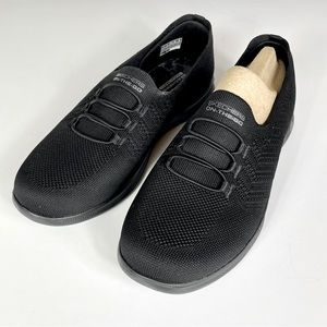 NEW! Skechers Size 9W Go Step Lite True Joy Black Slip On Tennis Shoes #…